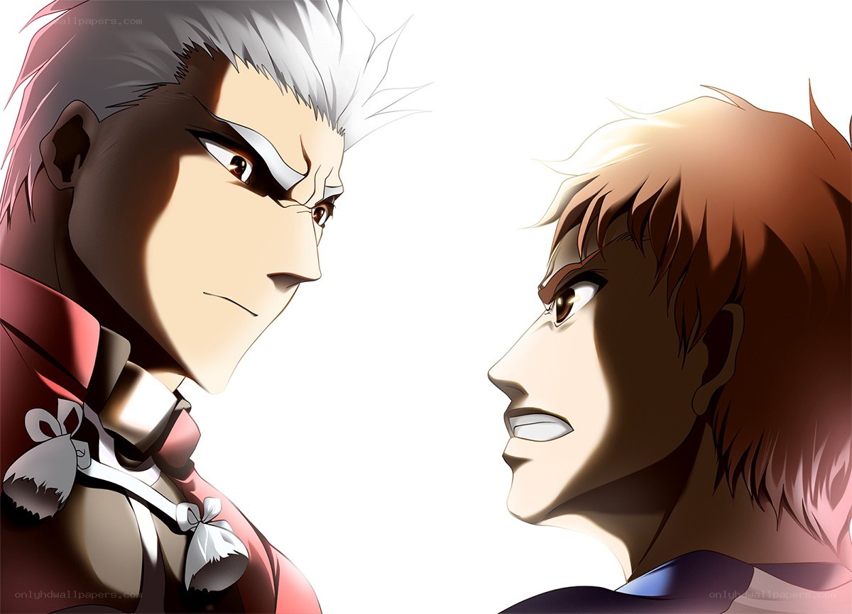 Anime characters facing off