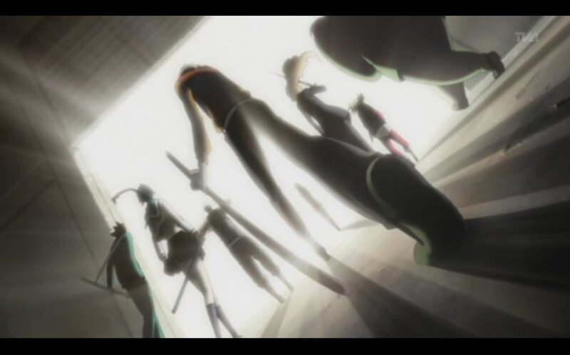 anime characters falling down