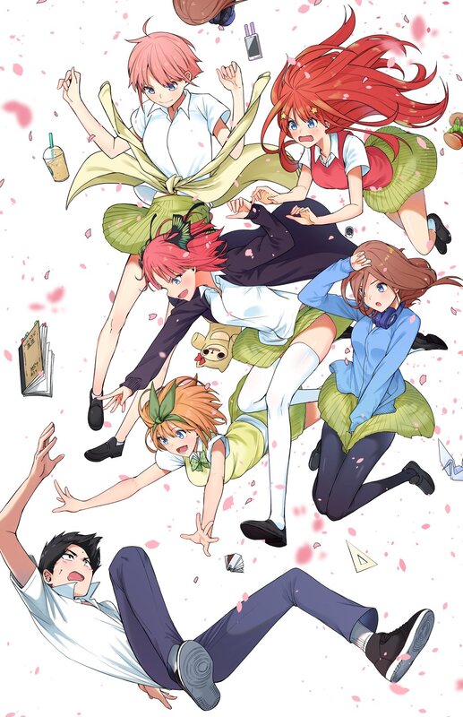 Anime Characters Falling — Pink