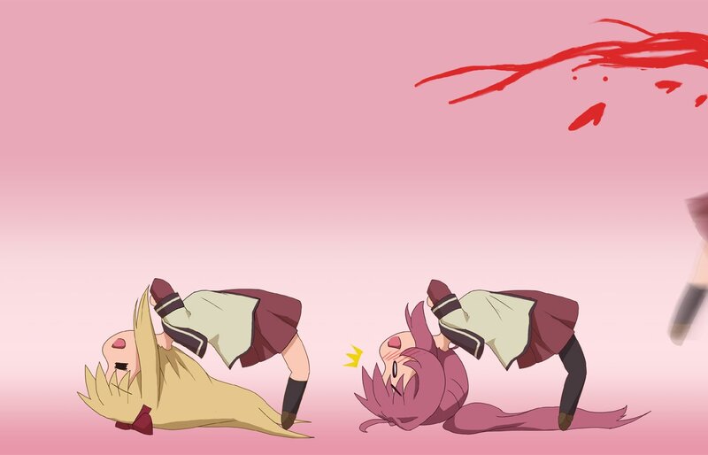 Anime characters falling