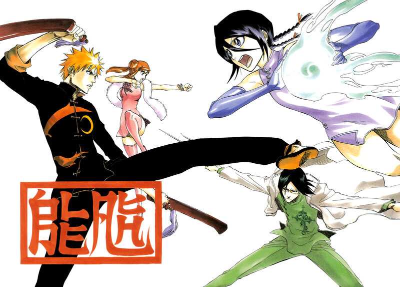 Anime Characters Fighting — Black, Dramatic, Manga, Sword