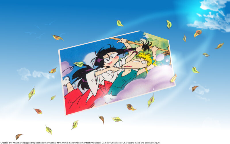 Anime Characters Fighting — Blue, Playful