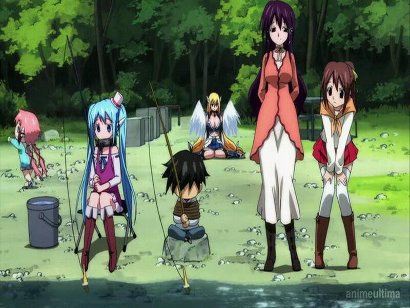 Anime Characters Fishing — Green