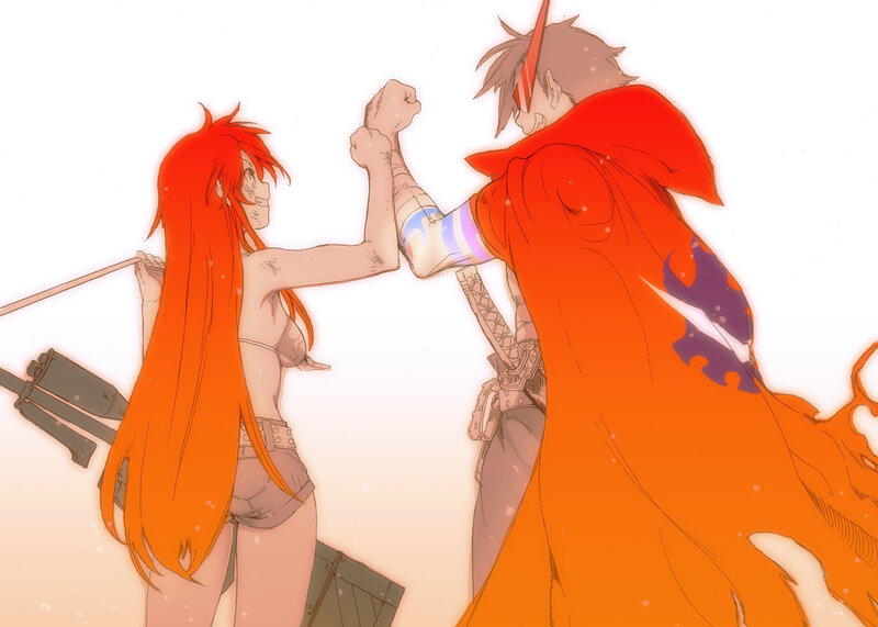 anime characters fist bump