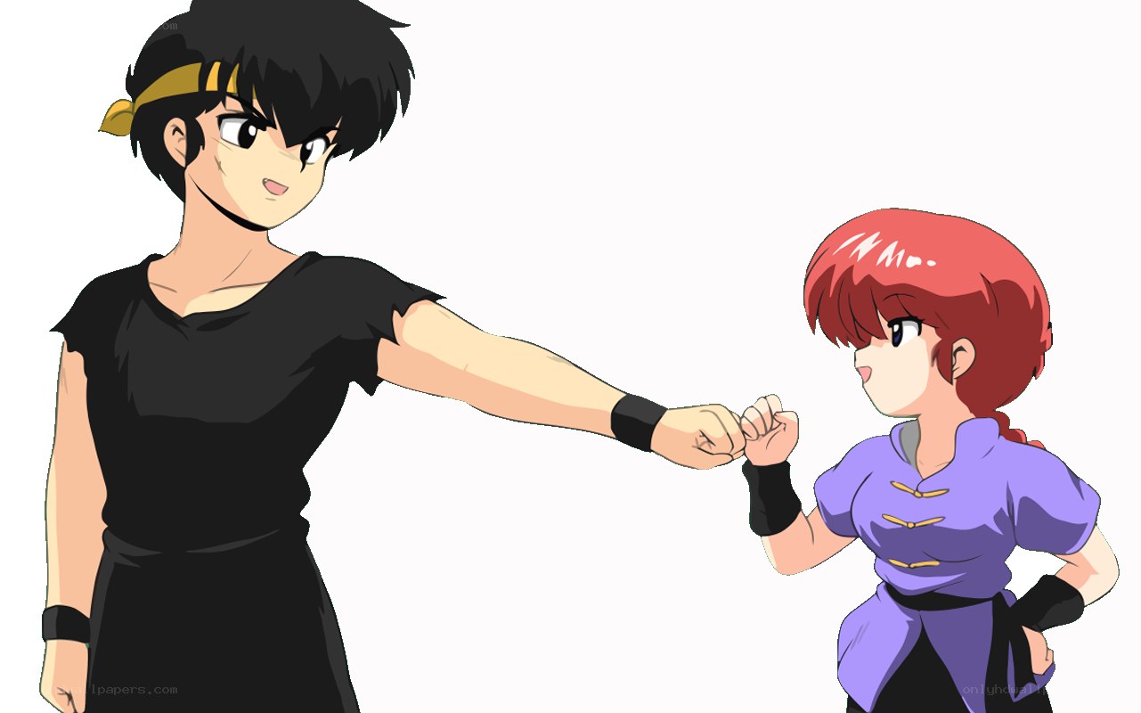 anime characters fist bump