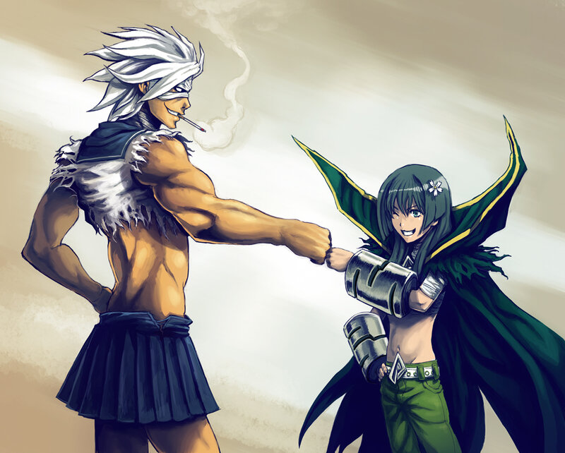 Anime characters fist bump