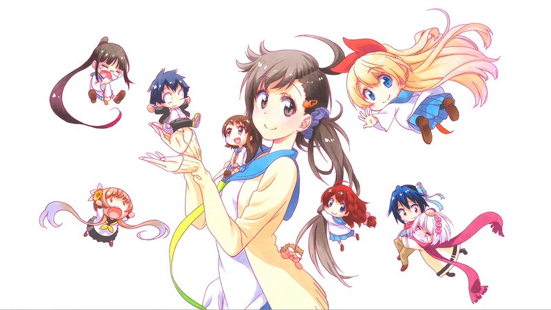 Anime Characters Floating — White