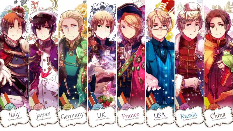 Anime Characters from Axis Powers Hetalia