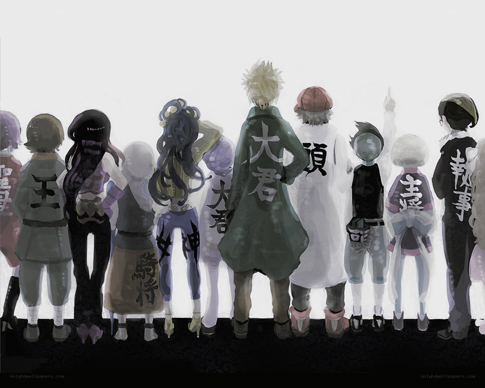 anime characters from behind