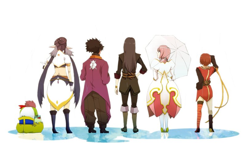 anime characters from behind