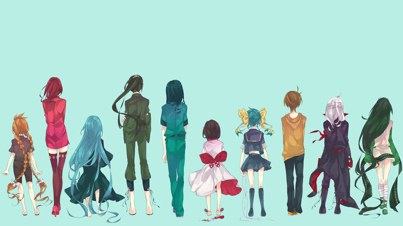 anime characters from behind