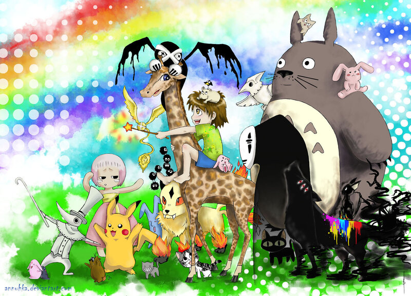 Anime Characters Gathering — Green