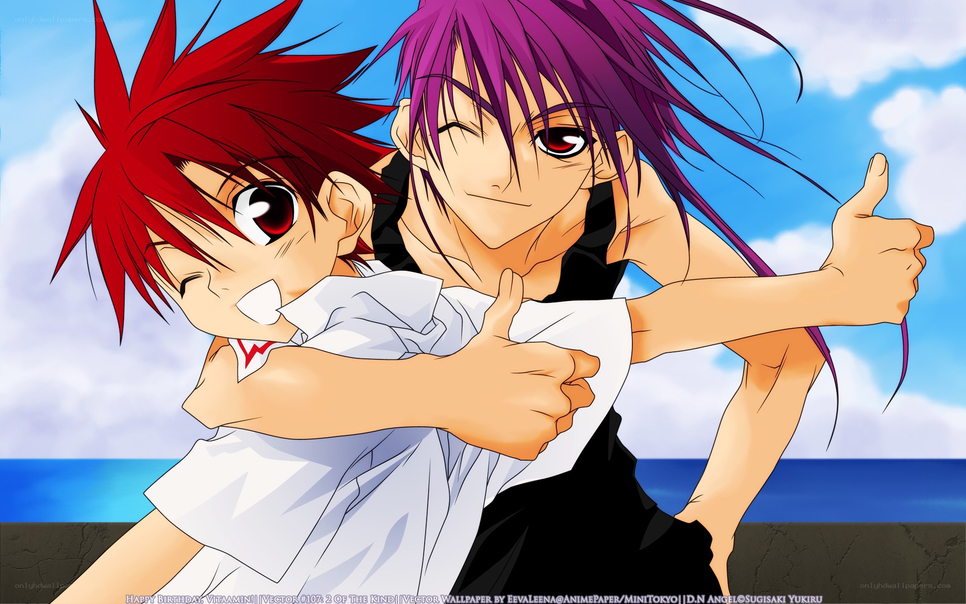 Anime characters giving thumbs up