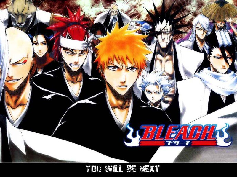 Anime Characters Group — Black, Dramatic, Manga, Swords