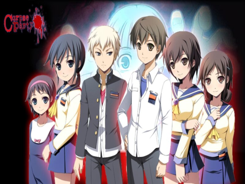 Anime Characters Group — Black, Dramatic, School Uniforms