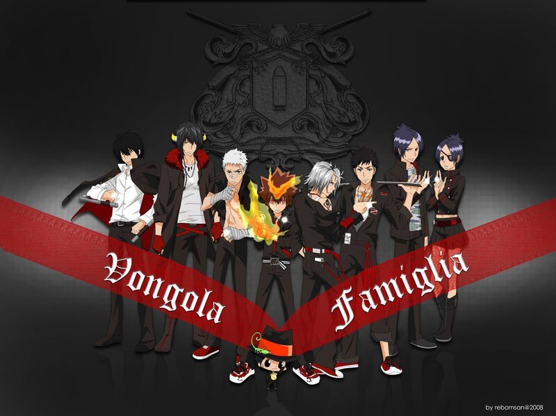 Anime Characters Group — Black, Dramatic, Shield