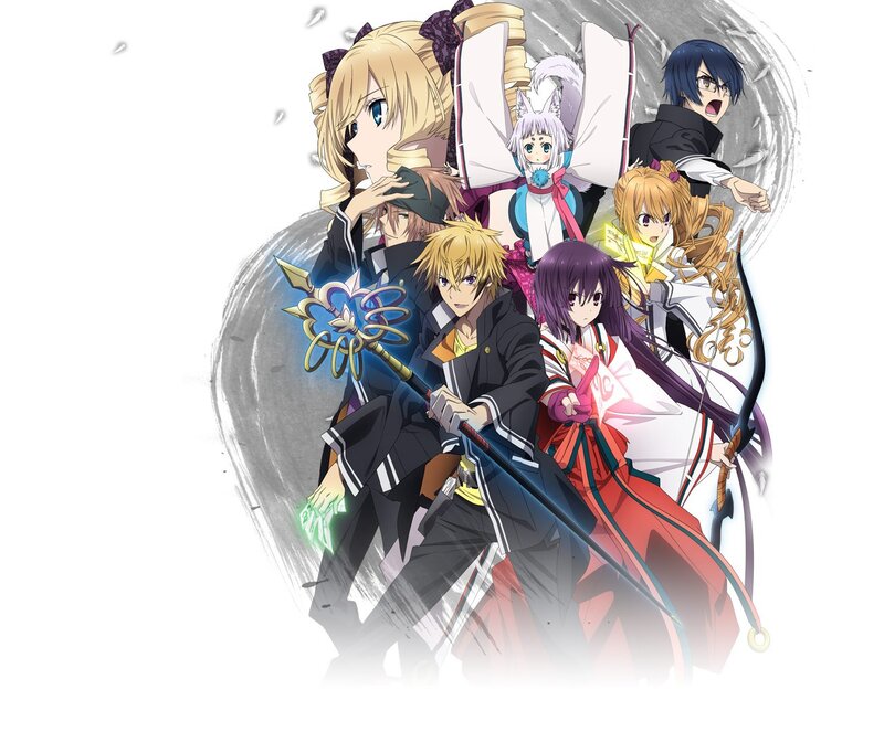 Anime Characters Group — Black, Dramatic, Sword