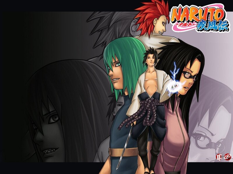 Anime Characters Group — Black, Dramatic, Swords, Electricity