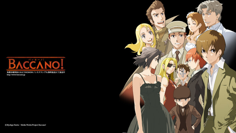 Anime Characters Group — Black, Dramatic, Text, Logo