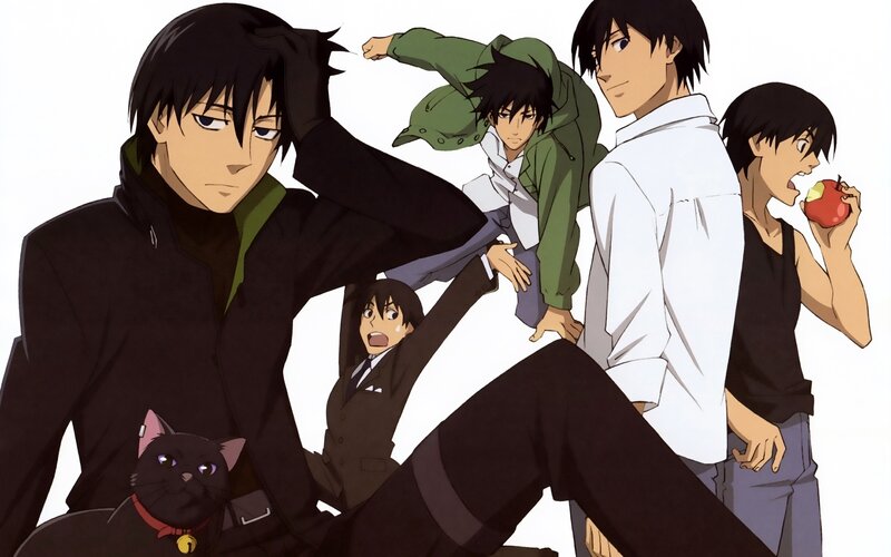 Anime Characters Group — Black, Dynamic, Cat