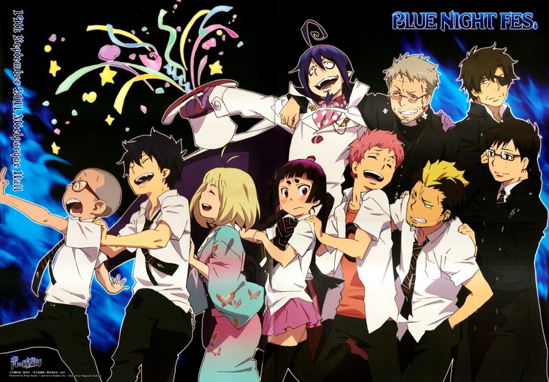 Anime Characters Group — Black, Festive