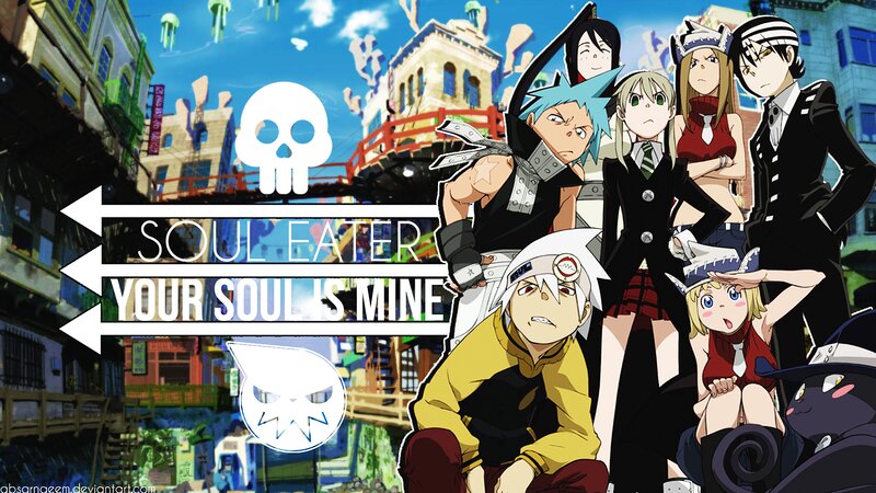 Anime Characters Group — Blue, Dramatic, Afternoon