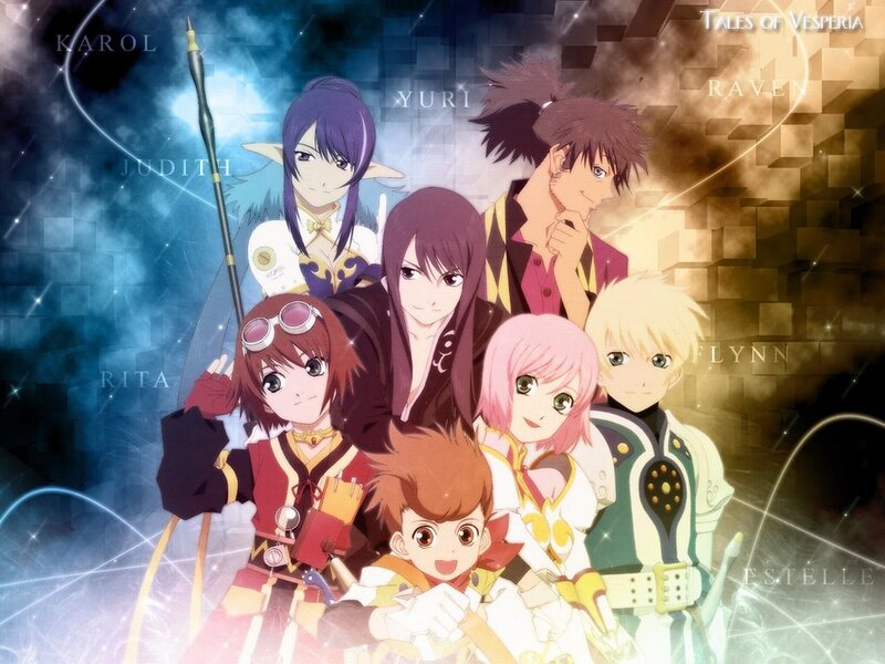 Anime Characters Group — Blue, Dramatic, Fantasy
