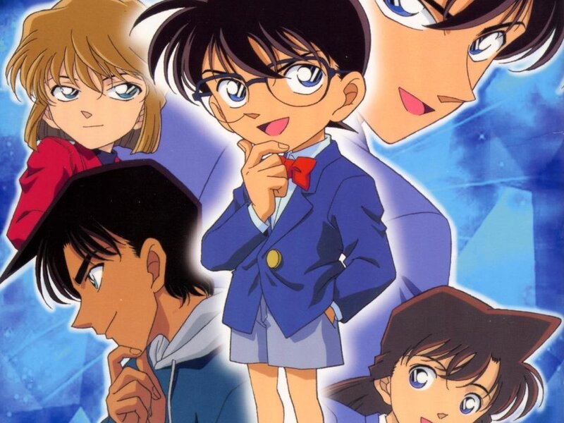 Anime Characters Group — Blue, Dramatic, Glasses