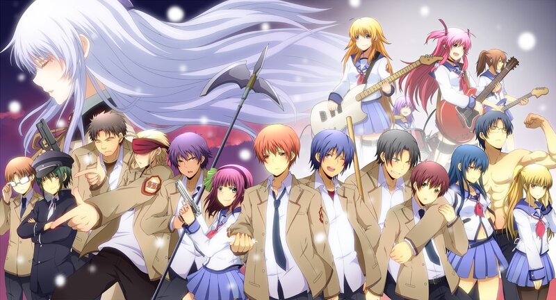 Anime Characters Group — Blue, Dramatic, Night, Band