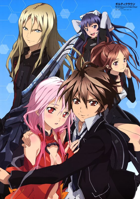 Anime Characters Group — Blue, Dramatic, Sword, Cat Ears