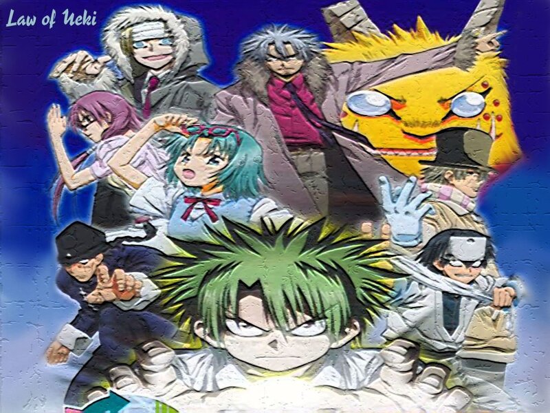 Anime Characters Group — Blue, Dramatic