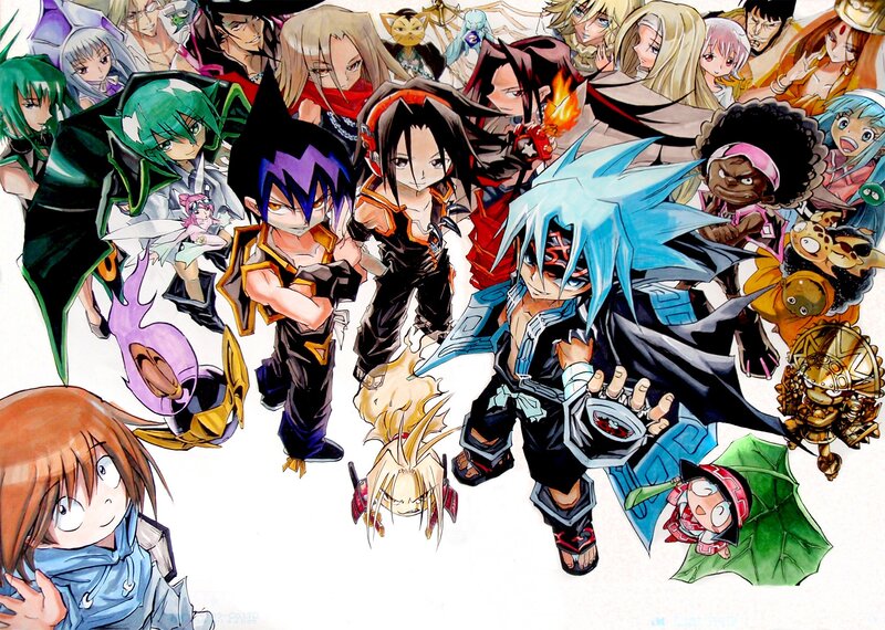 Anime Characters Group — Blue, Energetic, Manga