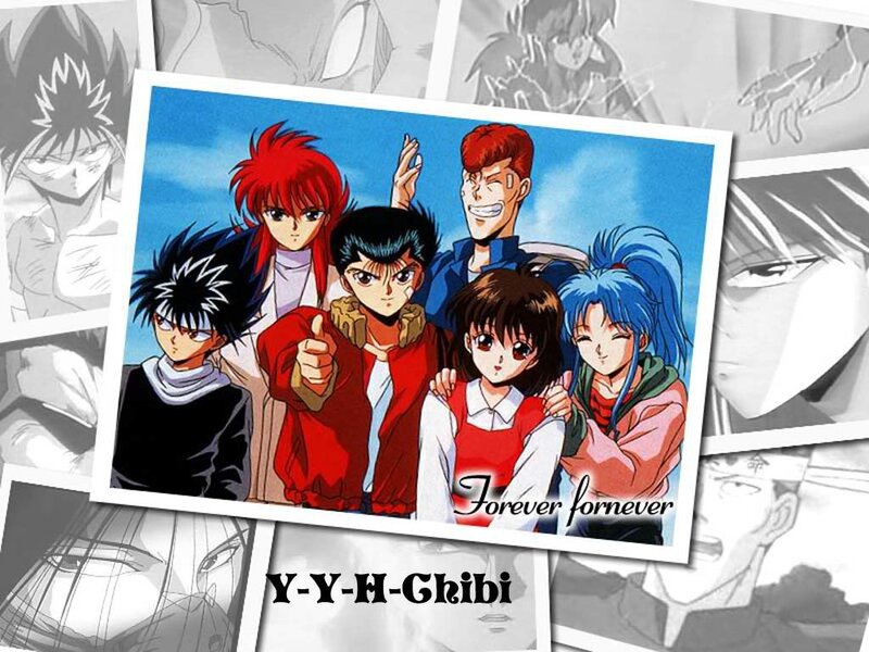Anime Characters Group — Blue, Friendly