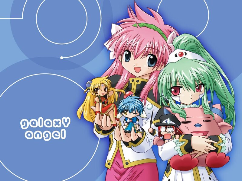 Anime Characters Group — Blue, Playful, Blue Background