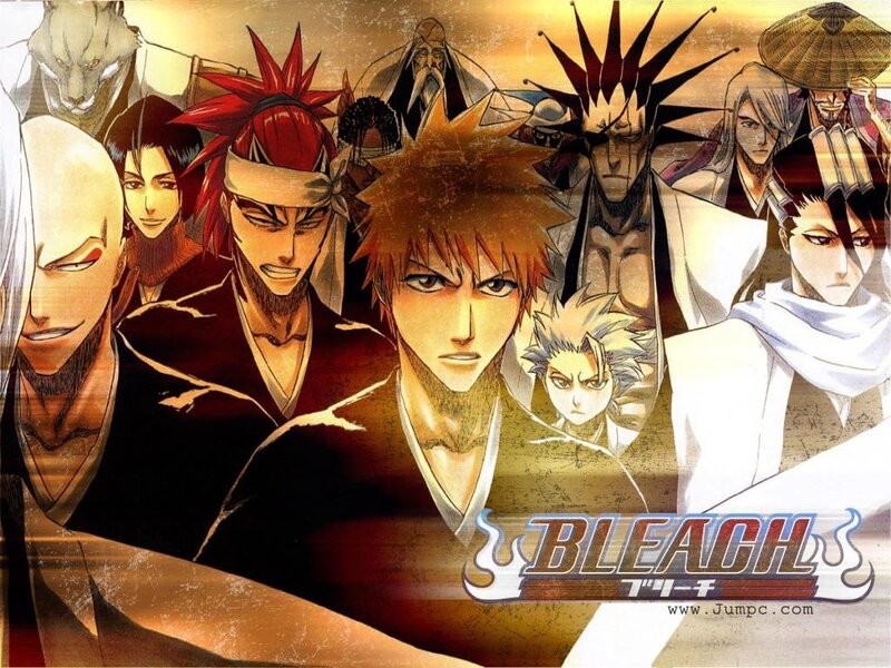 Anime Characters Group — Brown, Dramatic, Sunset