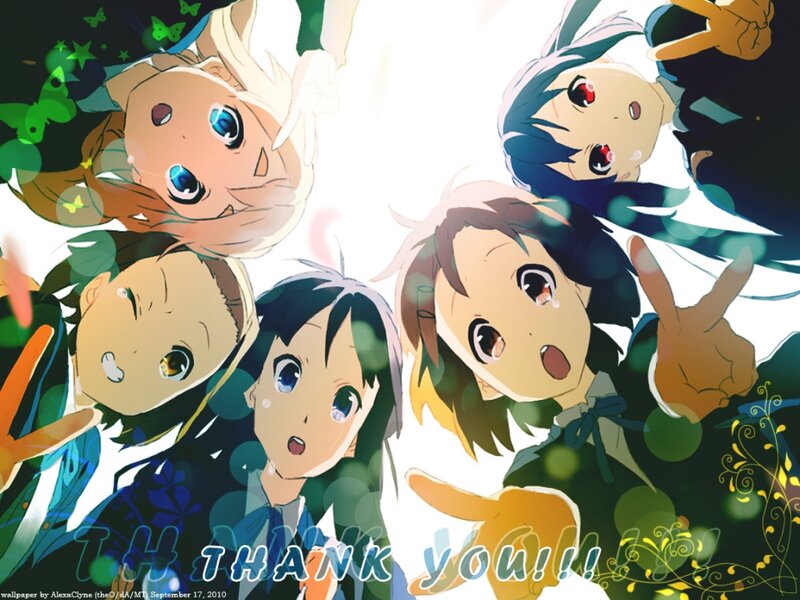 Anime Characters Group — Green, Joyful