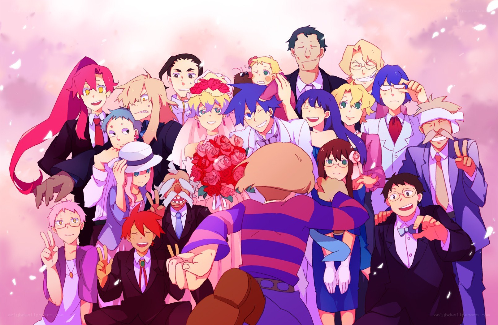 anime characters group photo