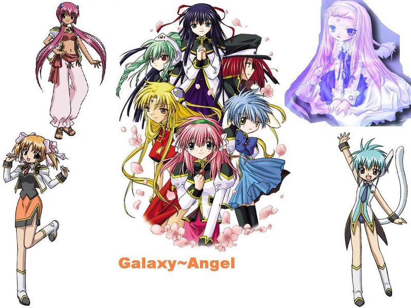Anime Characters Group — Pink, Playful, Cherry Blossoms