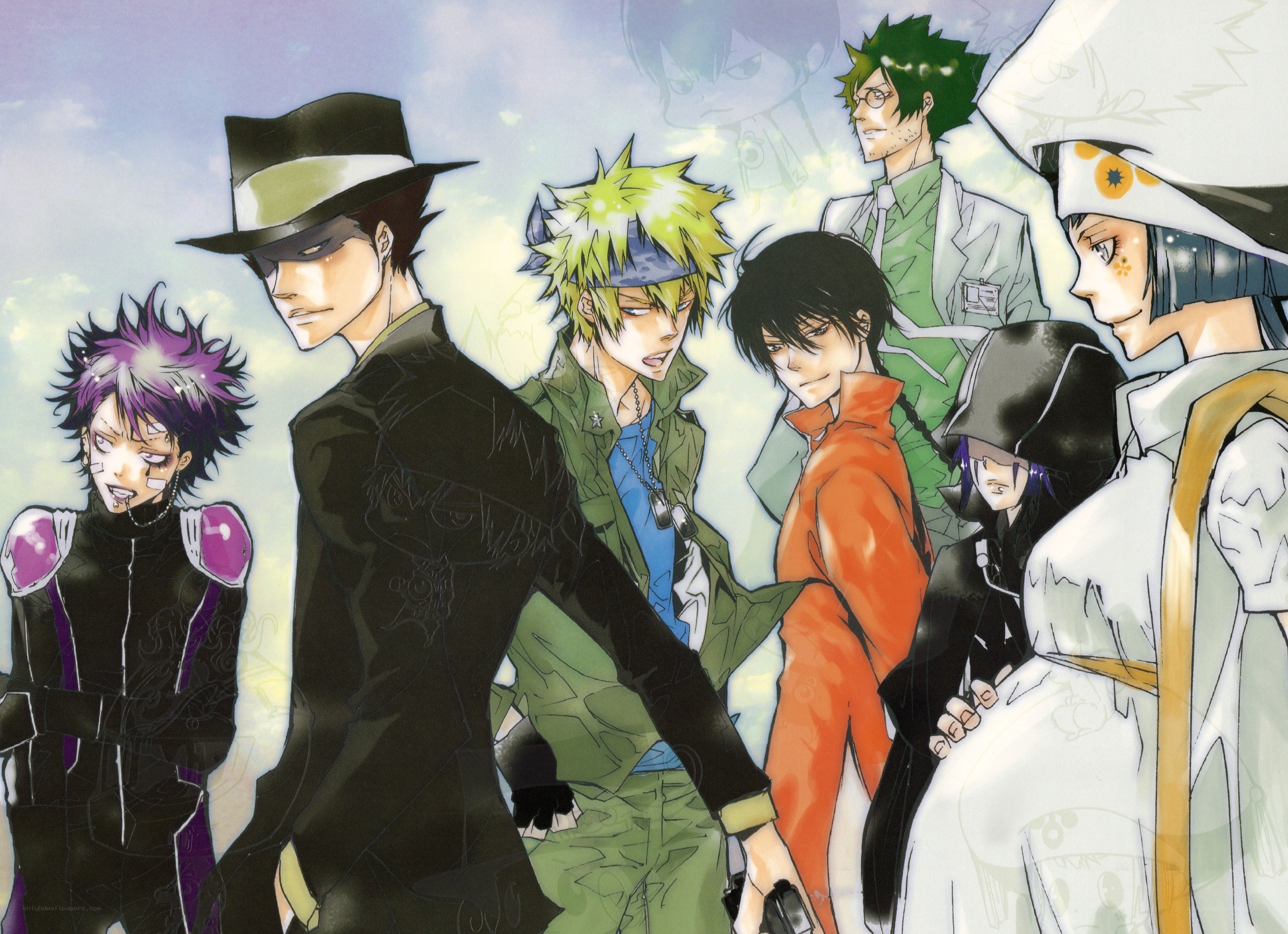 anime characters group portrait
