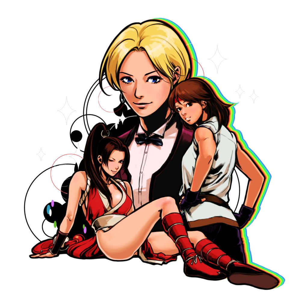 anime characters group portrait