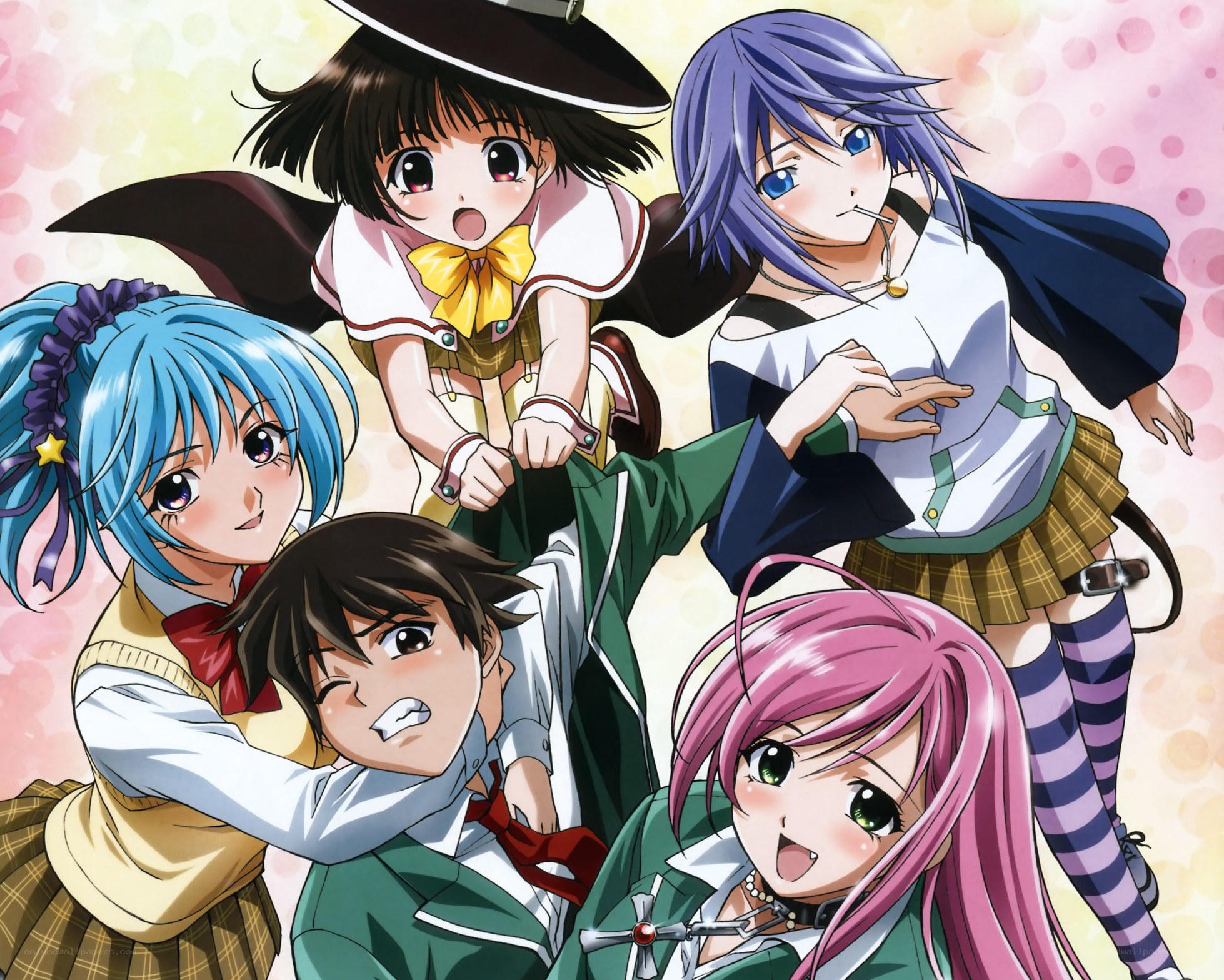 anime characters group portrait
