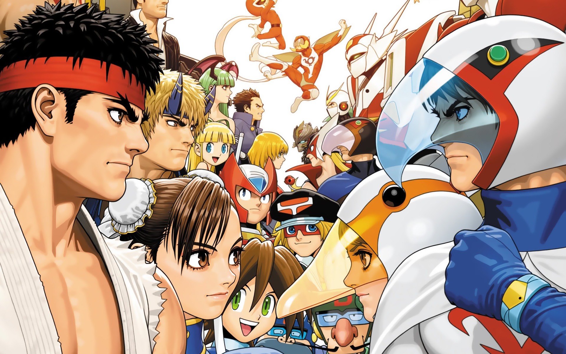 anime characters group portrait