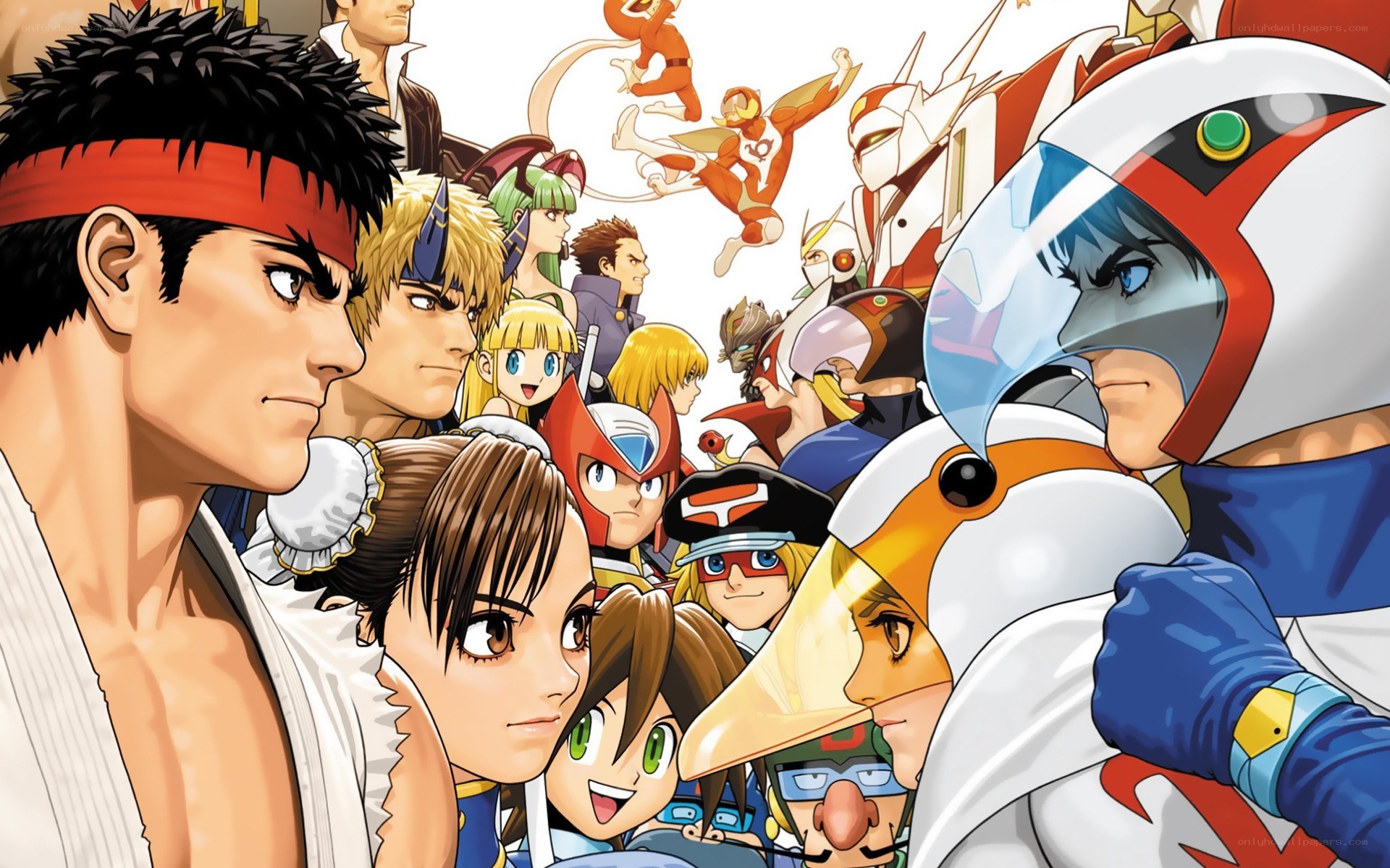 anime characters group portrait
