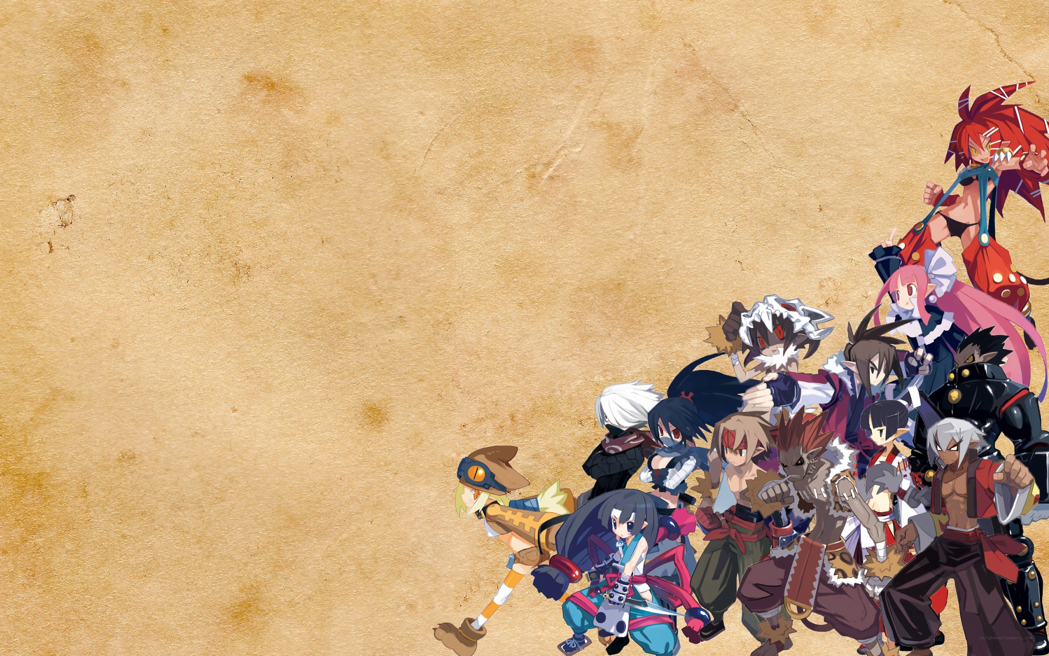 anime characters group portrait