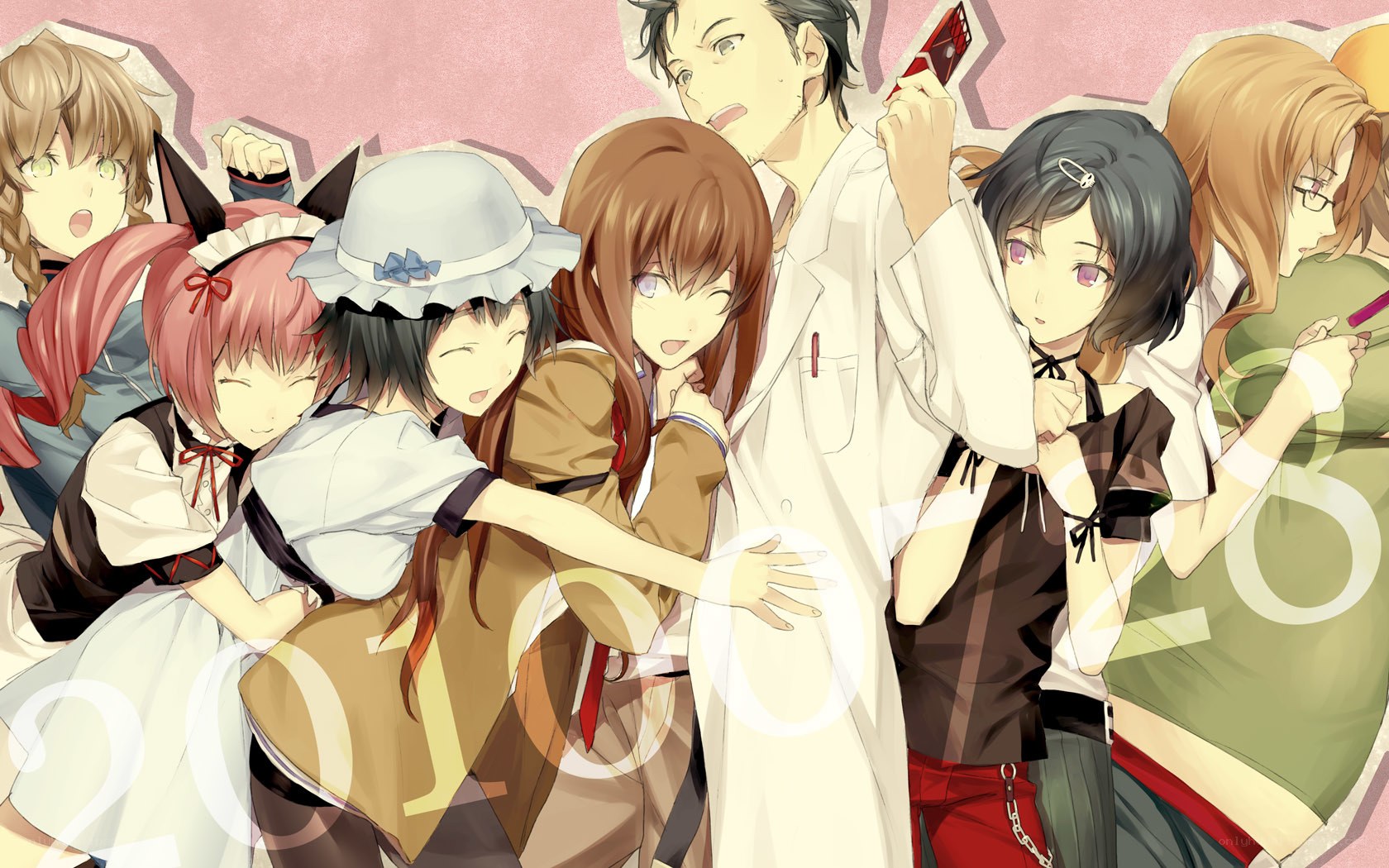anime characters group portrait