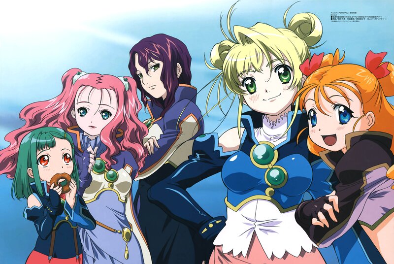 anime characters group portrait