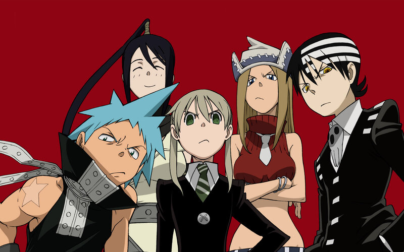 anime characters group portrait