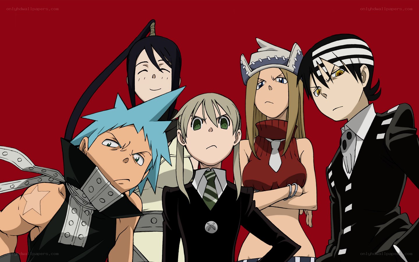 anime characters group portrait