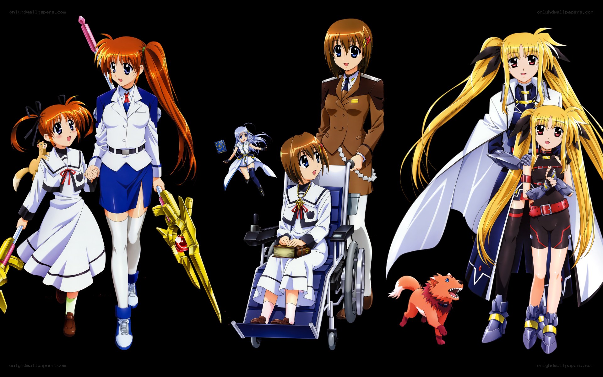 Anime characters group portrait