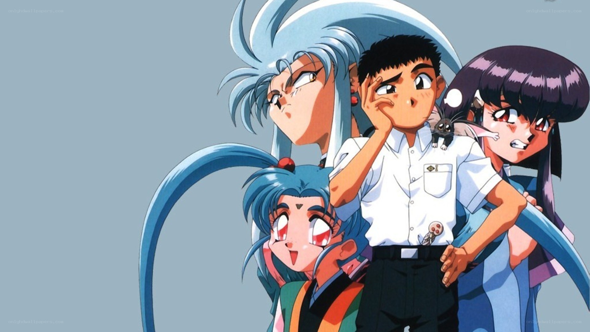 anime characters group portrait